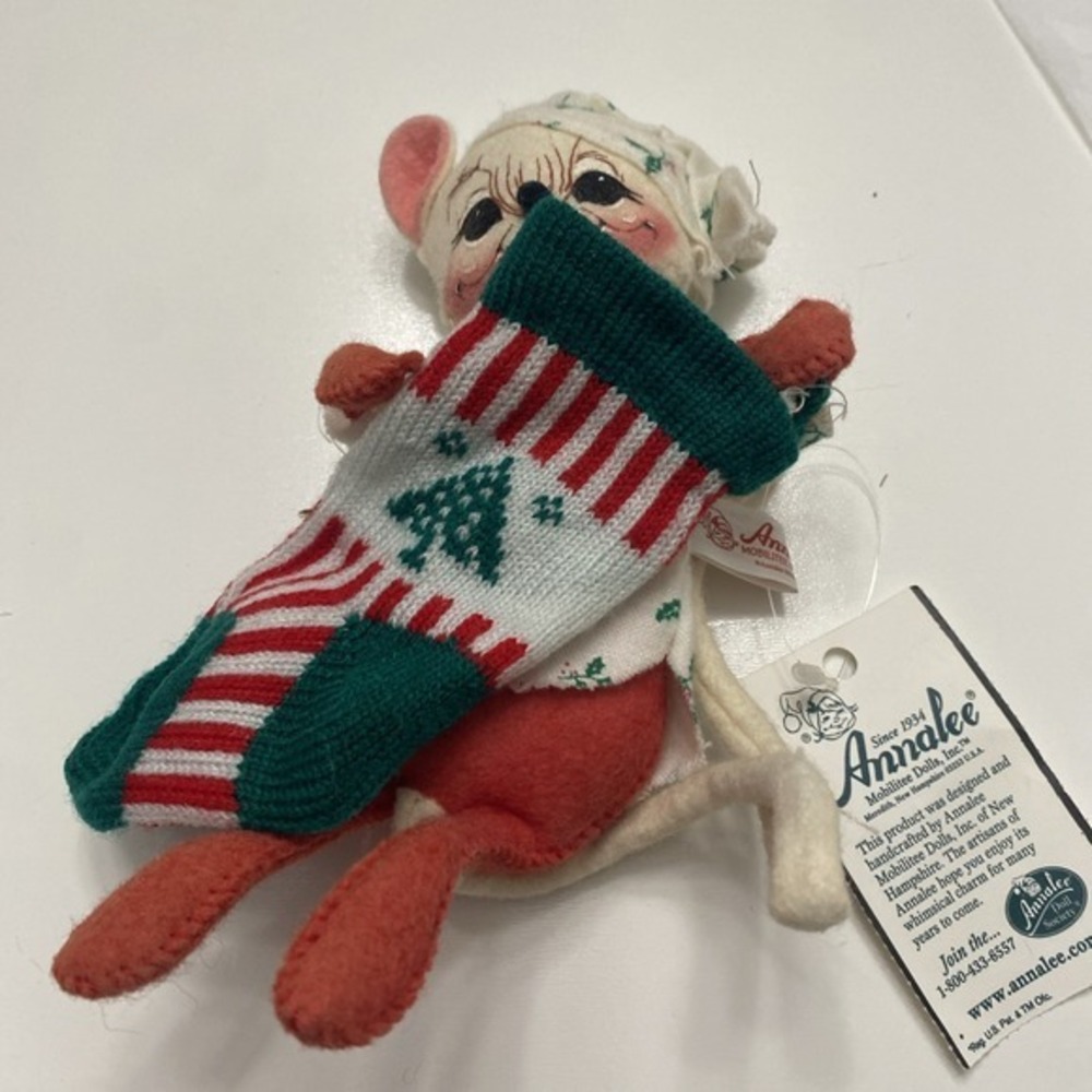 AnnaLee Dolls 7 in Hang My Stocking Mouse ‎          784